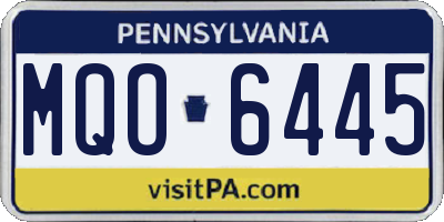 PA license plate MQO6445