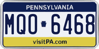 PA license plate MQO6468