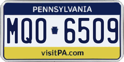 PA license plate MQO6509