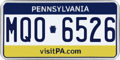PA license plate MQO6526