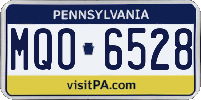 PA license plate MQO6528