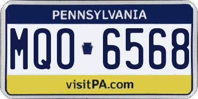 PA license plate MQO6568
