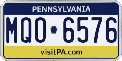 PA license plate MQO6576