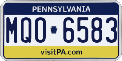 PA license plate MQO6583