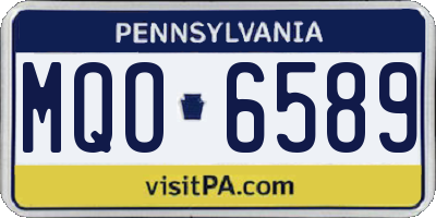 PA license plate MQO6589
