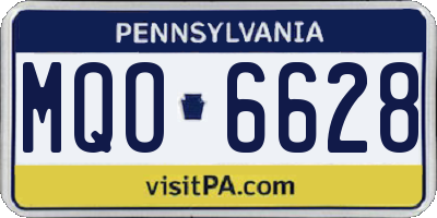 PA license plate MQO6628