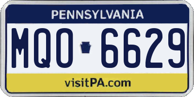 PA license plate MQO6629