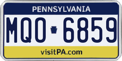 PA license plate MQO6859