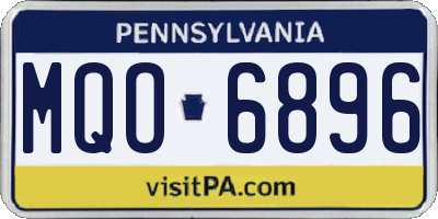 PA license plate MQO6896