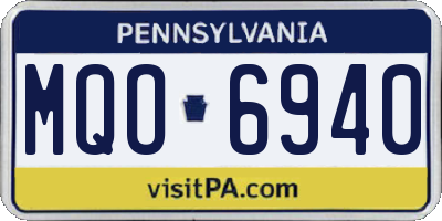PA license plate MQO6940