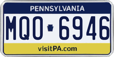 PA license plate MQO6946