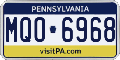 PA license plate MQO6968
