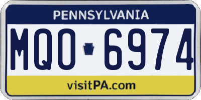 PA license plate MQO6974