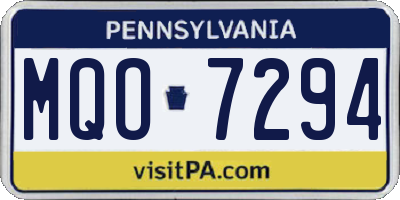 PA license plate MQO7294