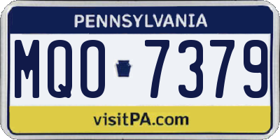 PA license plate MQO7379