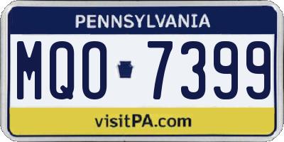 PA license plate MQO7399