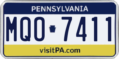 PA license plate MQO7411
