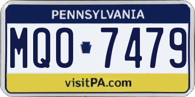 PA license plate MQO7479