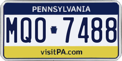 PA license plate MQO7488