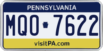 PA license plate MQO7622