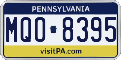 PA license plate MQO8395