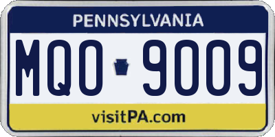 PA license plate MQO9009