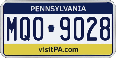 PA license plate MQO9028