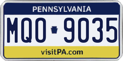 PA license plate MQO9035
