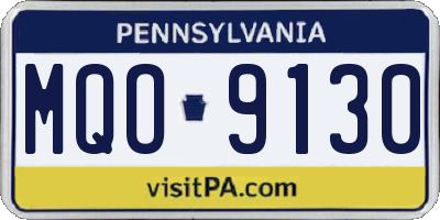 PA license plate MQO9130
