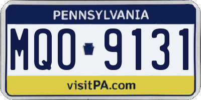 PA license plate MQO9131