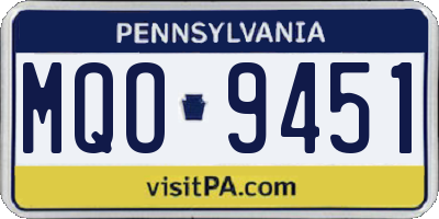 PA license plate MQO9451
