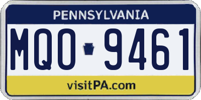 PA license plate MQO9461