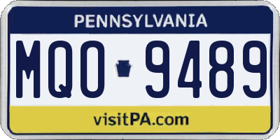 PA license plate MQO9489