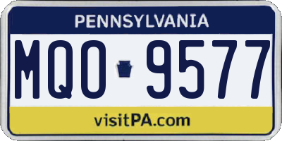 PA license plate MQO9577