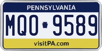 PA license plate MQO9589