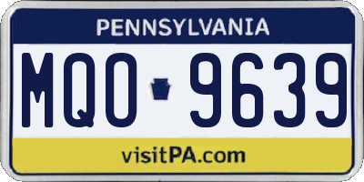 PA license plate MQO9639