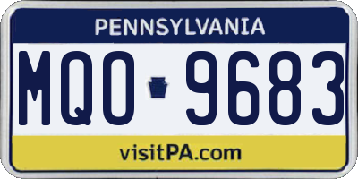 PA license plate MQO9683
