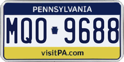 PA license plate MQO9688