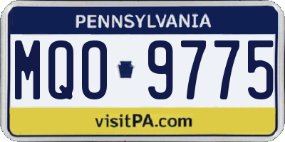 PA license plate MQO9775