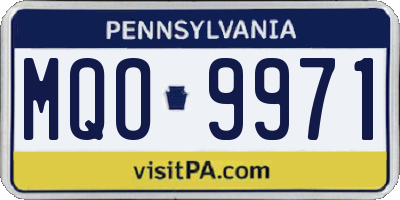 PA license plate MQO9971