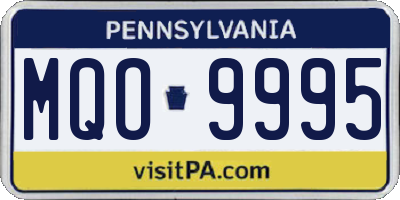 PA license plate MQO9995