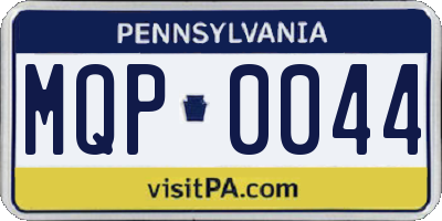 PA license plate MQP0044