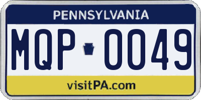 PA license plate MQP0049