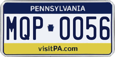 PA license plate MQP0056