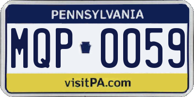 PA license plate MQP0059