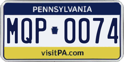 PA license plate MQP0074