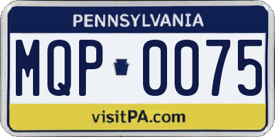 PA license plate MQP0075