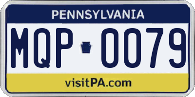 PA license plate MQP0079