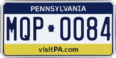 PA license plate MQP0084