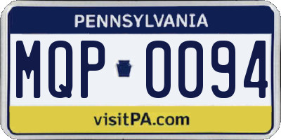 PA license plate MQP0094
